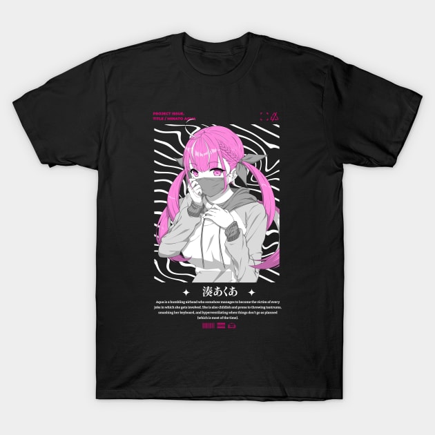 Hololive Japan Minato Aqua T-Shirt by Waifuku Merch